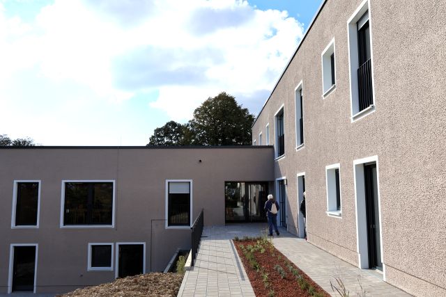 Blick von außen auf das neu erbaute Wohnhaus Blick von außen auf das neu erbaute Wohnhaus.